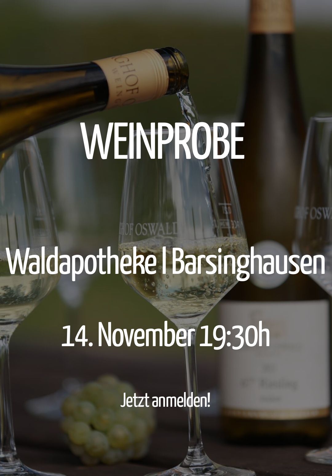 Weinprobe Waldapotheke, Barsinghausen | 14. November